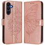Mobigear Flowers Samsung Galaxy A17 Plånboksfodral med sedelfack - Roséguld