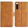 Mobigear Slim Magnet Sony Xperia 5 IV Cover a libro portafoglio - Cognac