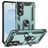 Mobigear Armor Ring Samsung Galaxy S25 Edge Hard Case Back cover Shockproof with Ring Holder - Green