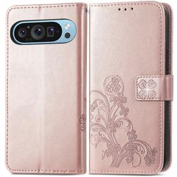Mobigear Clover Google Pixel 10 Pro XL Plånboksfodral med sedelfack - Roséguld