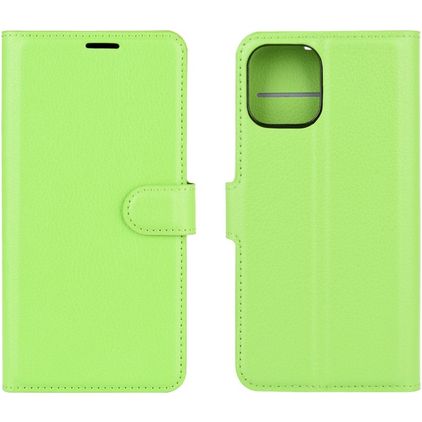 Mobigear Classic iPhone 12 Mini Plånboksfodral med sedelfack - Grön