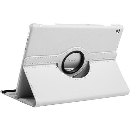 Mobigear DuoStand Huawei MediaPad T5 10.1 Rotating Wallet case - White