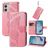 Mobigear Butterfly Motorola Moto E13 Plånboksfodral med sedelfack - Rosa