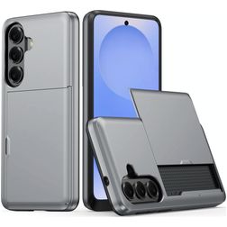 Mobigear Card Samsung Galaxy S26 Plus Hard Case Back cover Shockproof with Card Holder - Grey