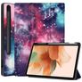Mobigear Tri-Fold Gel Samsung Galaxy Tab S7 FE TPU / Poliuretano (PU) Cover a libro + Portapenna - Milky Way