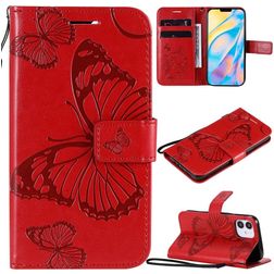 Mobigear Butterfly iPhone 12 Mini Funda tipo libro Cartera - Rojo