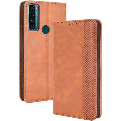Mobigear Sensation TCL 20 SE Knížkové pouzdro Peněženka - Hnědá