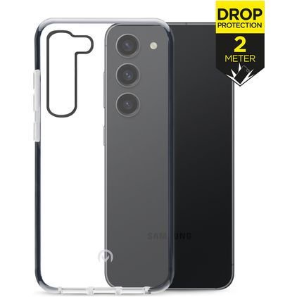 Mobilize Shatterproof Samsung Galaxy S23 Plus Hårdt Bagsidecover Stødsikkert - Gennemsigtig / Sort