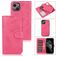 Mobigear Wallet iPhone 15 Case Detachable 2-in-1 Wallet Case Wallet - Pink