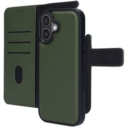 Mobiparts iPhone 17 Cover Vera pelle Cover a libro 2 in 1 con guscio estraibile a portafoglio - Verde