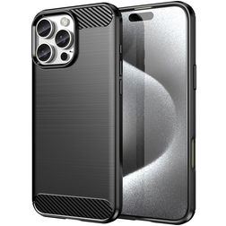 Mobigear Brushed Slim iPhone 16 Pro Flexibilní TPU Zadní kryt - Černá