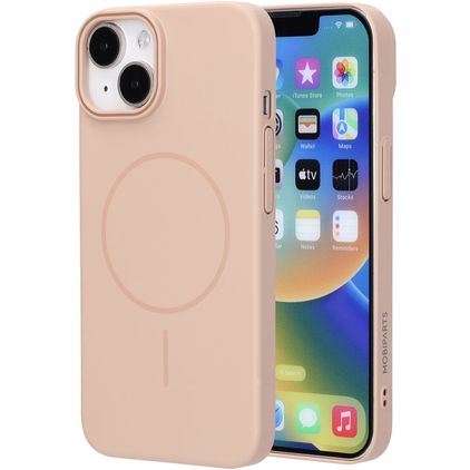Mobiparts Slim Line iPhone 14 MagSafe Kova Suojakuori - Dune Sand