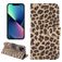 Mobigear Leopard iPhone 14 Cover a libro portafoglio - Giallo