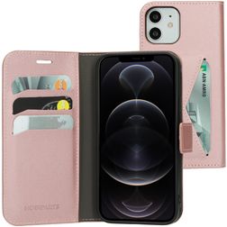 Mobiparts Classic Wallet iPhone 12 Pro Cover a libro portafoglio - Rosa