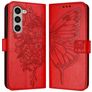 Mobigear Butterfly Samsung Galaxy Z Fold 6 Capa livro Carteira - Vermelho