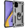 Mobigear Armor Ring Samsung Galaxy A51 Hårdt Bagsidecover Stødsikkert med ringholder - Sølv
