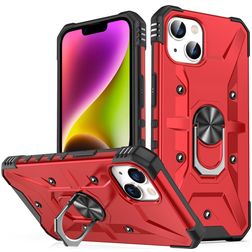 Mobigear Armor Ring iPhone 14 Plus Hardcase Back cover Antiurto con anello - Rosso