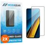 Mobigear Premium POCO X6 Tempered Glass Screen Protector - Case Friendly - Black (2-Pack)