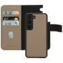 Mobiparts Samsung Galaxy S23 Fodral Äkta läder 2-i-1-plånboksfodral med löstagbart skal med sedelfack - Taupe