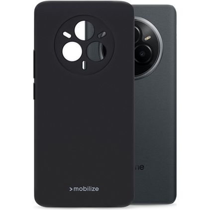 Mobilize Rubber Gelly Realme 14 Pro TPU flexible Carcasa - Negro