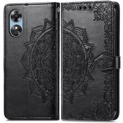 Mobigear Mandala OPPO A17 Pungetui med Seddelrum - Sort