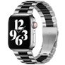 Mobigear Antwerp Rustfrit stål Apple Watch Urrem Sommerfuglelås - 42/41/40/38 mm - Sort / Sølv