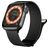 Mobigear Luxury Loop Milanesisk loop Apple Watch Armband Magnetlås - 49/46/45/44 mm - Svart