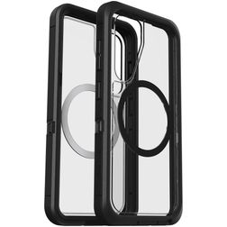OtterBox Defender Samsung Galaxy S25 MagSafe Funda Plástico rígido Carcasa Antigolpes - Transparente / Negro