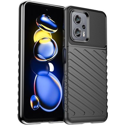 Mobigear Groove POCO X4 GT TPU flessibile Back cover - Nero