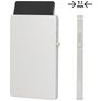 Valenta Cardprotector Tarjetero Aluminio - 5 tarjetas - Compatible con MagSafe - Plateado