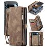 CaseMe 008 Google Pixel 9 Pro XL Funda tipo libro 2 en 1 con carcasa extraíble Cartera - Marrón
