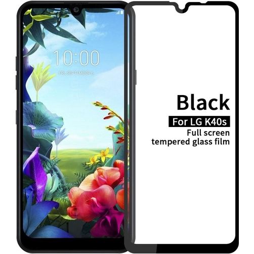 Mobigear Premium LG K40s Tempered Glass Screen Protector - Case Friendly - Black