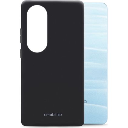 Mobilize Rubber Gelly OPPO A60 Fleksibel TPU Bagsidecover - Sort