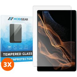 Mobigear Samsung Galaxy Tab S9 Ultra Vidro temperado Película de ecrã - Compatível com capas - Preto (Pack de 3)