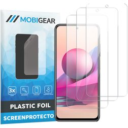 Mobigear Xiaomi Redmi Note 10S Protezione schermo in pellicola - Compatibile con le cover (confezione da 3)