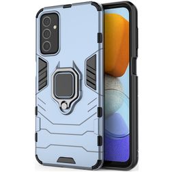Mobigear Armor Ring Samsung Galaxy M23 Funda Plástico rígido Carcasa Antigolpes con anillo - Azul