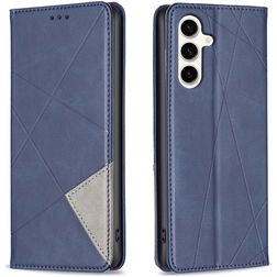 Mobigear Rhombus Slim Samsung Galaxy S24 FE Cover a libro - Blu