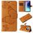 Mobigear Butterfly Xiaomi Redmi 14C Funda tipo libro Cartera - Coñac