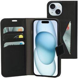 Mobiparts Classic Wallet iPhone 15 Pungetui med Seddelrum - Sort