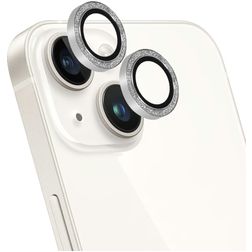 Mobiparts iPhone 14 Vidro temperado Protetor de lentes da câmara - Compatível com capas - Prateado