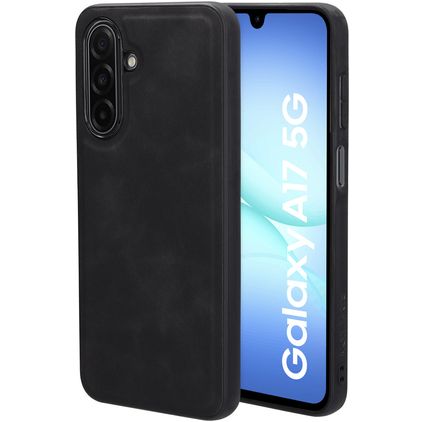 Mobiparts Classic Samsung Galaxy A17 MagSafe TPU / Skóra ekologiczna Etui plecki - Graphite Black