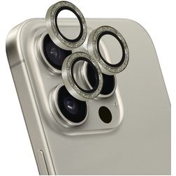 Mobiparts iPhone 15 Pro Max Hliník Ochrana objektivu fotoaparátu - kompatibilní s pouzdry - Stříbrná