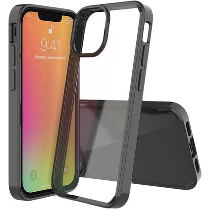 Mobigear Crystal iPhone 13 Mini Funda Plástico rígido Carcasa - Negro