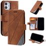 Mobigear Rhombus iPhone 12 Mini Etui z klapką typu portfel - Brązowy