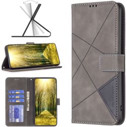 Mobigear Rhombus Google Pixel 7a Wallet case - Grey