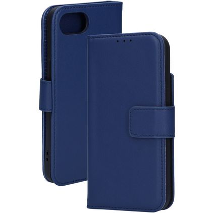 Mobiparts iPhone 17e MagSafe Pele genuína Capa livro Carteira - Azul