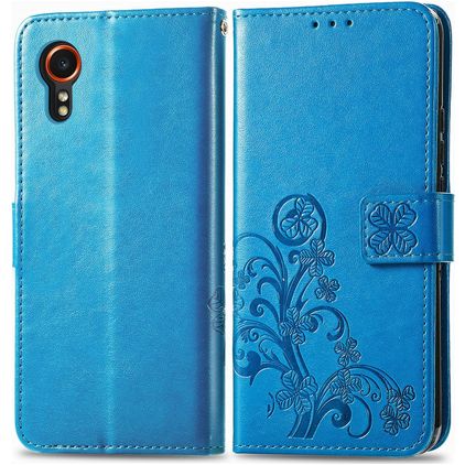 Mobigear Clover Samsung Galaxy Xcover 7 Pungetui med Seddelrum - Blå