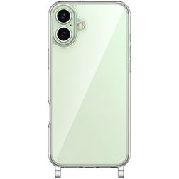 Mobigear Mix & Match Transparent iPhone 16 Plus Flexibel TPU Skal med rem - Transparent