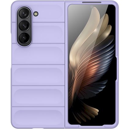 Mobigear Bumpy Samsung Galaxy Z Fold 5 Flexibilní TPU Zadní kryt - Fialová