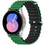 Mobigear Ocean Silikoni Smartwatch Ranneke Solki - 22 mm - Musta / Vihreä